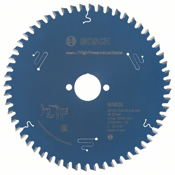 2608644135_bo_pro_u_f_1_992880.jpg Panza de ferastrau circular Expert for High Pressure Laminate 190 x 30 x 2,6 mm, 56 - imagine 1