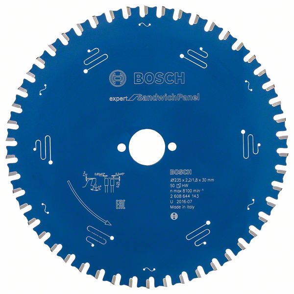 Panza de ferastrau circular Expert for Sandwich Panel 235 mm x 30 mm x 2,2 mm 50T Panza de ferastrau circular Expert for Sandwich Panel 235 mm x 30 mm x 2,2 mm 50T