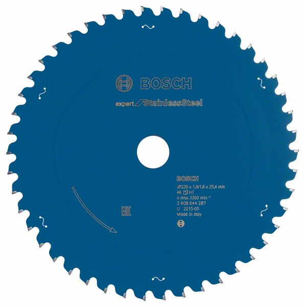 2608644287_bo_pro_u_f_1_1068909.jpg Panza de ferastrau circular Expert for Stainless Steel 230 x 25,4 x 1,9 x 46 - imagine 1