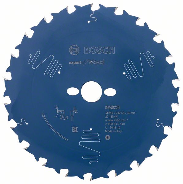 2608644340_bo_pro_u_f_1_1245392.jpg Panza ferastrau circular Expert pentru lemn 254 mm x 30 mm 22T - imagine 1