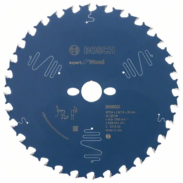 2608644341_bo_pro_u_f_1_1245412.jpg Panza ferastrau circular Expert pentru lemn 254 mm x 30 mm 32T - imagine 1
