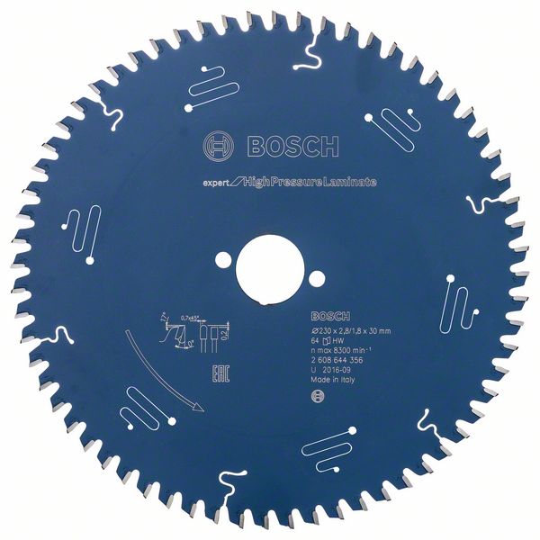 2608644356_bo_pro_u_f_1_1245604.jpg Panza de ferastrau circular Expert pentru panouri laminate 230 mm x 30 mm 64T - imagine 1