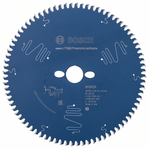 2608644358_bo_pro_u_f_1_1245642.jpg Panza de ferastrau circular Expert pentru panouri laminate 250 mm x 30 mm 80T - imagine 1