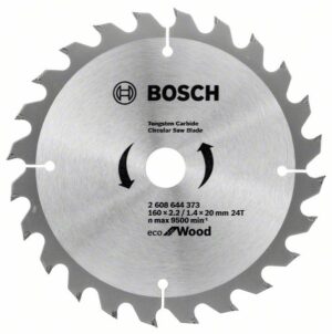 Panza fierastrau circular Bosch Eco pentru lemn 160x2.2/1.4x20 24T