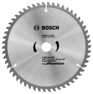 Panza de ferastrau circular Bosch Eco Aluminium 190x2.2/1.6x20 54T