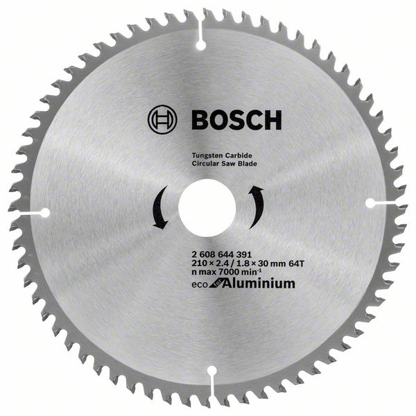 Panza de ferastrau circular Bosch Eco pentru aluminium 210x2.4/1.8x30 64T Panza de ferastrau circular Bosch Eco for Aluminium 210x2.4/1.8x30 64T