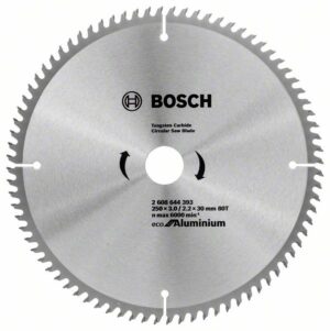 Panza de ferastrau circular Bosch Eco pentru aluminium 250x3.0/2.2x30 80T