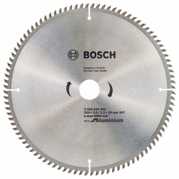 Panza fierastrau circular Bosch Eco pentru Aluminium 254x3.0/2.2x30 96T Panza fierastrau circular Bosch Eco pentru Aluminium 254x3.0/2.2x30 96T