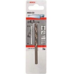 Burghiu pentru metal tip HSS-Co. DIN 338 4.5 x 47 x 80 mm