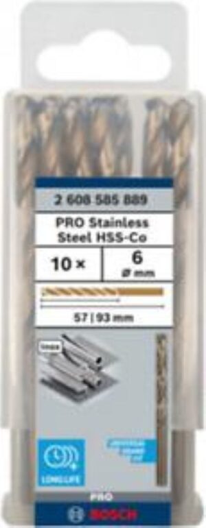 Burghiu pentru metal 6x57x93 mm set 10 buc