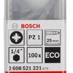 Set biti 100 buc. PZ2 25 mm