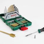 Burghie si biti set X-Line Titan 40 accesorii cu surubelnita manuala