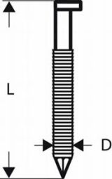 Cuie în linie cu cap D 90R 3,1 mm, 90 mm
