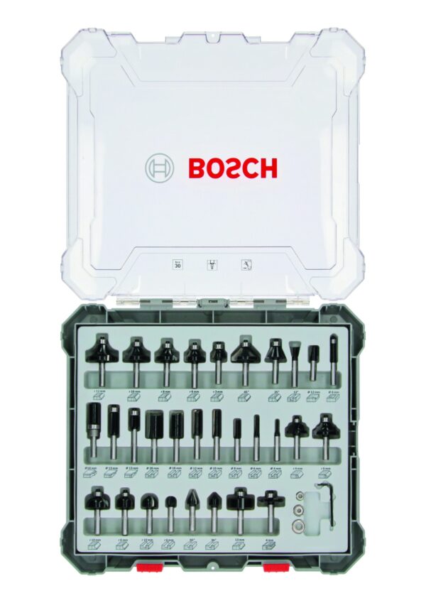 Freze de profilat canturi set 30 buc. mixte tija 8 mm