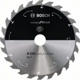 Panza ferastrau circular standard pentru lemn WO T 210 mm x 30mm T24