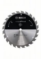 Panză de ferastrau circular Standard pentru lemn pentru ferastrau cu acumulator 165x1,5/1x15,875 T24