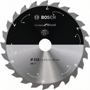 Panza de ferastrau circular Standard pentru lemn pentru ferastrau cu acumulator 216x1,7/1,2x30 T24 Panza de ferastrau circular Standard pentru lemn pentru ferastrau cu acumulator 216x1,7/1,2x30 T24