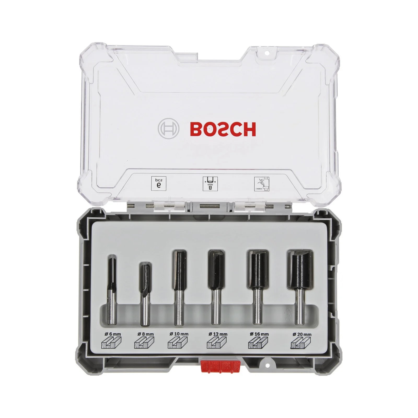 s4 Set freze de profilat canturi 6 buc. freze drepte tija 1/4"
