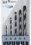 Set 5 burghie HSS PointTeQ HEXPERT 2-6 mm