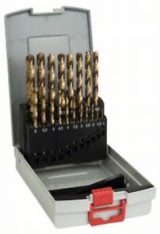 Set burghie pentru metal Pro Box HSS-TiN 135° 19 buc.