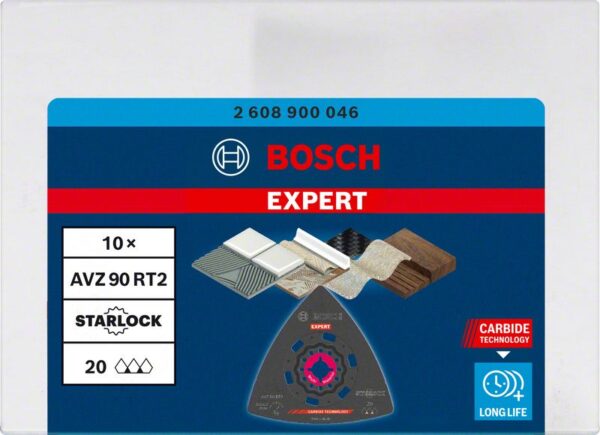 Panza pentru scule multifunctionale EXPERT Sanding Plate AVZ 90 RT2, 90 mm, 10 buc. - imagine 2