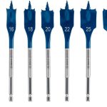 Set de burghie plate EXPERT Self Cut Speed, 16/18/20/22/25/32 mm, 7 buc.