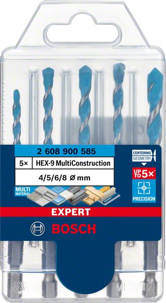 Set de burghie EXPERT HEX-9 MultiConstruction, 4/5/6/6/8 mm, 5 buc. Set de burghie EXPERT HEX-9 MultiConstruction, 4/5/6/6/8 mm, 5 buc.