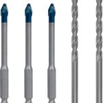 Set mixt de burghie HEX-9 EXPERT ceramica dura, 6 mm, 5 buc.