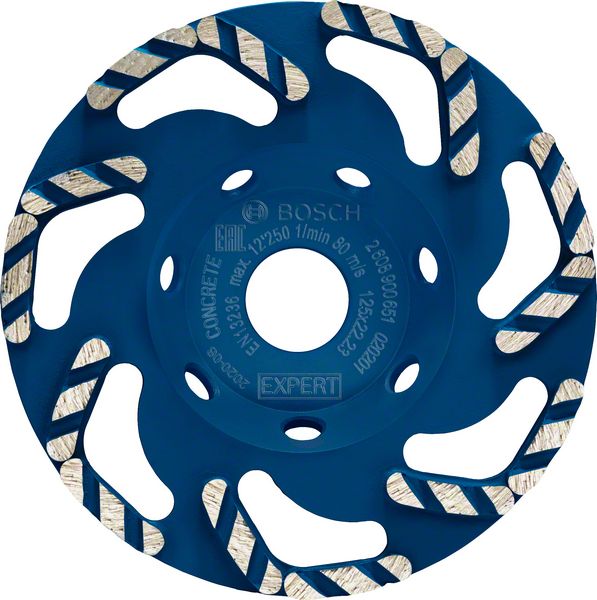 2608900651_bo_pro_u_f_1_2150458 Cap de slefuire diamantat EXPERT Concrete, 125 x 22,23 x 4,5 mm - imagine 1