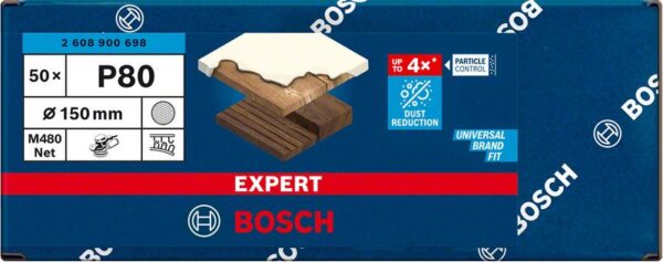Plase de slefuit EXPERT M480 pentru slefuitoare orbitale cu excentric, 150 mm, G 80, 50 buc. - imagine 2