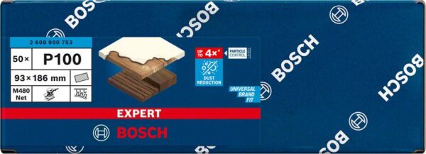 Plasa de slefuit EXPERT M480 pentru slefuitoare orbitale, 93 x 186 mm, G 100, 50 buc. - imagine 2