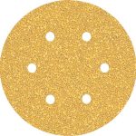 Smirghel EXPERT C470 cu 6 orificii pentru slefuitoare orbitale cu excentric 150 mm, G 40, 5 buc.