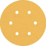 Hartie abraziva EXPERT C470 cu 6 orificii pentru slefuitoare orbitale cu excentric 150 mm, G 100, 5 buc.