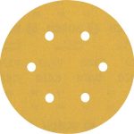 Smirghel EXPERT C470 cu 6 orificii pentru slefuitoare orbitale cu excentric 150 mm, G 320, 5 buc.