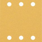 Hartie abraziva EXPERT C470 cu 6 orificii pentru slefuitoare orbitale, 115 x 107 mm, G 80, 10 buc.