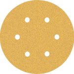 Smirghel EXPERT C470 cu 6 orificii pentru slefuitoare orbitale cu excentric 150 mm, G 60, 50 buc.