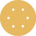 Smirghel EXPERT C470 cu 6 orificii pentru slefuitoare orbitale cu excentric 150 mm, G 80, 50 buc.