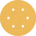 Smirghel EXPERT C470 cu 6 orificii pentru slefuitoare orbitale cu excentric 150 mm, G 100, 50 buc.