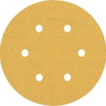 Smirghel EXPERT C470 cu 6 orificii pentru slefuitoare orbitale cu excentric 150 mm, G 180, 50 buc.
