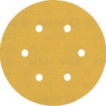 Smirghel EXPERT C470 cu 6 orificii pentru slefuitoare orbitale cu excentric 150 mm, G 320, 50 buc.