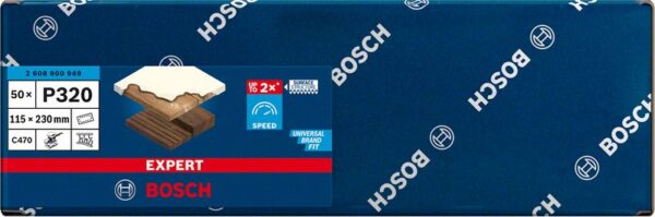 Smirghel EXPERT C470 cu 14 orificii pentru slefuitoare orbitale, 115 x 230 mm, G 320, 50 buc. - imagine 2