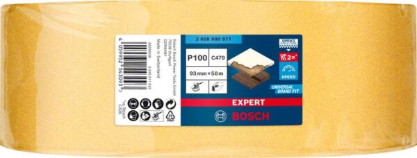 Rola de Smirghel EXPERT C470 pentru slefuire manuala, 93 mm x 50 m, G 100 - imagine 2