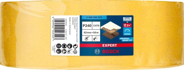 Rola de Smirghel EXPERT C470 pentru slefuire manuala, 93 mm x 50 m, G 240 - imagine 2