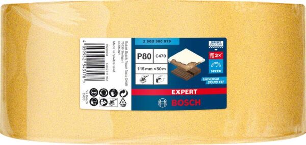 Rola de hartie abraziva EXPERT C470 pentru slefuire manuala, 115 mm x 50 m, G 80 - imagine 2