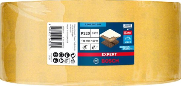 Rola de hartie abraziva EXPERT C470 pentru slefuire manuala, 115 mm x 50 m, G 320 - imagine 2