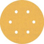 Smirghel EXPERT C470 cu 6 orificii pentru slefuitoare orbitale cu excentric 150 mm, G 150, 50 buc.