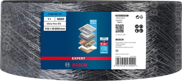 Rola postav EXPERT N880 pentru slefuire manuala, 115 mm x 10 m, ultra fin A - imagine 2